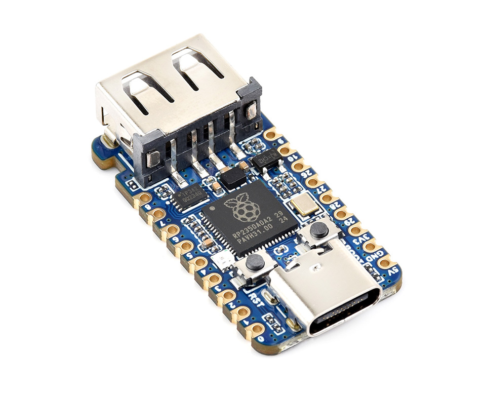 RP2350A USB Mini development board, front view