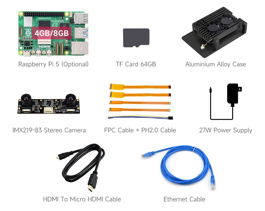 RASPBERRY-PI RPI5-4GB-SINGLE SBC, Raspberry Pi5 4Go, BCM2712, Arm  Cortex-A76, RAM 4Go, MicroSD, Wifi, HDMI, Bouton Power