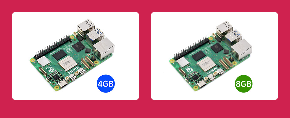 Raspberry Pi 5 - 8GB  Raspberry Pi 5 - 4GB –