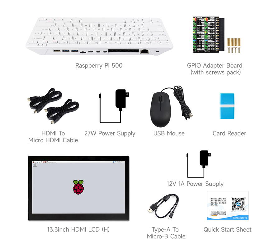 Raspberry Pi 500 13.3inch Touch Display Kit