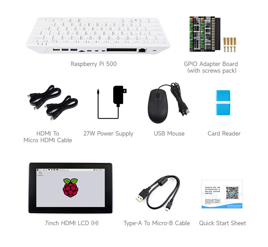 Raspberry Pi 500 7inch Touch Display Kit