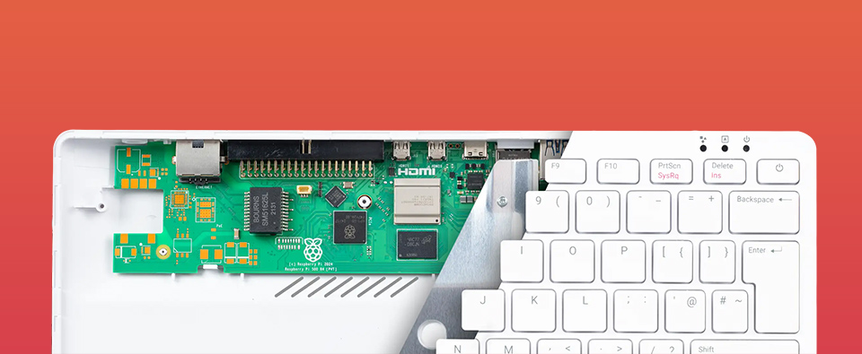 Raspberry Pi 500, inside view