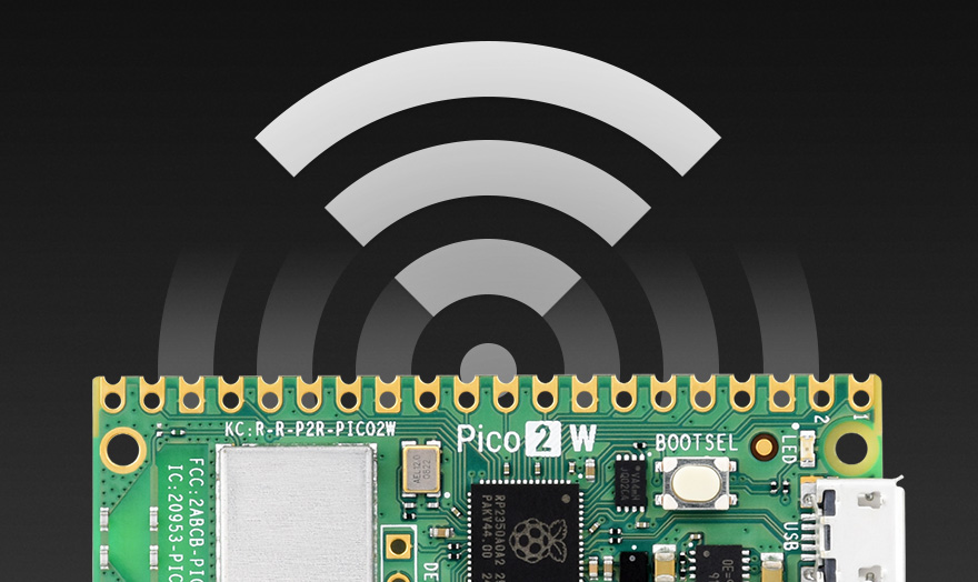 Raspberry Pi Pico 2 W, supports WIFI 4 wireless and Bluetooth 5.2