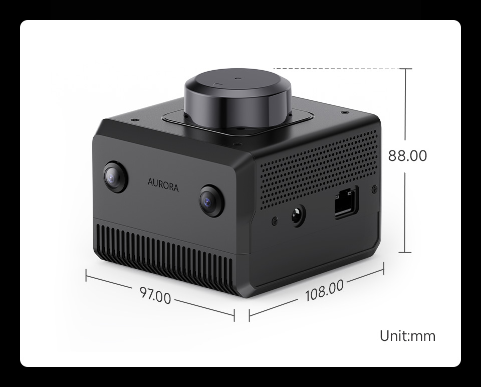 AURORA All-in-one Localization And Mapping Sensor, outline dimensions