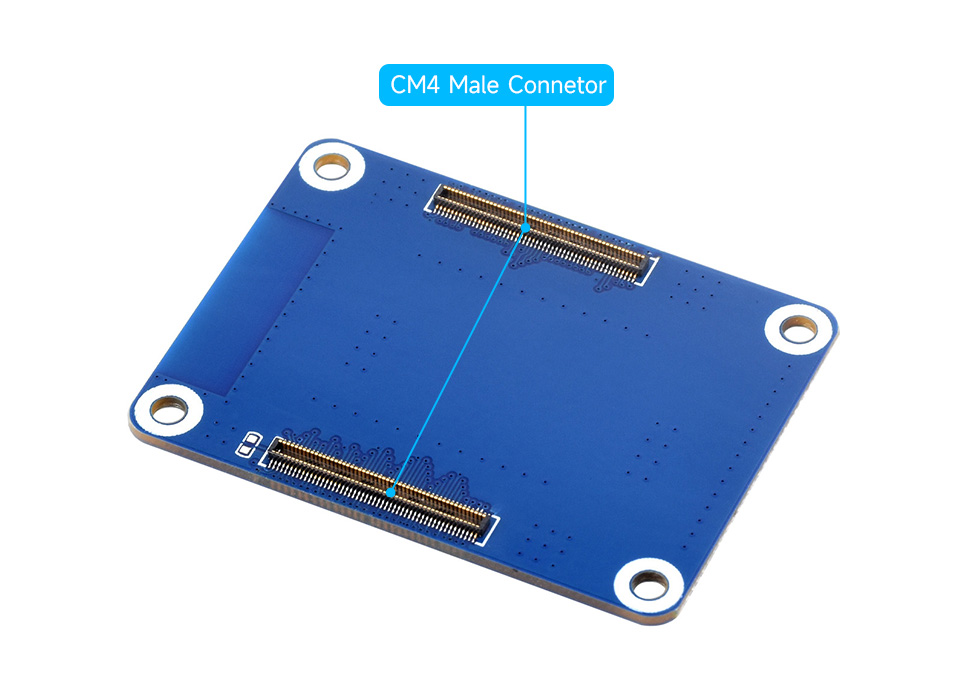 Interface Protection Adapter Board for Raspberry Pi CM4, onboard male connector