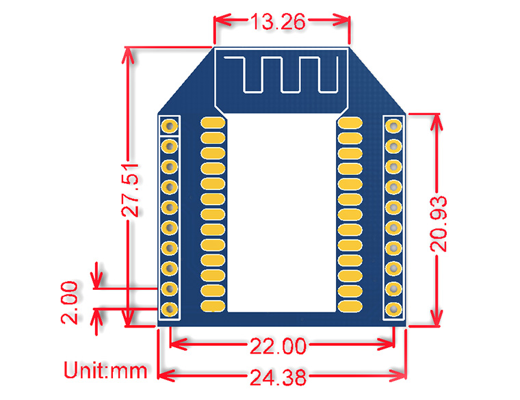 UART TO ETH dimensions