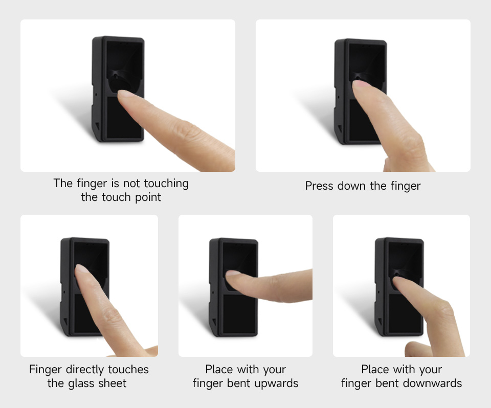 All-in-one Thin-Type Finger Vein Module, wrong finger placement demo