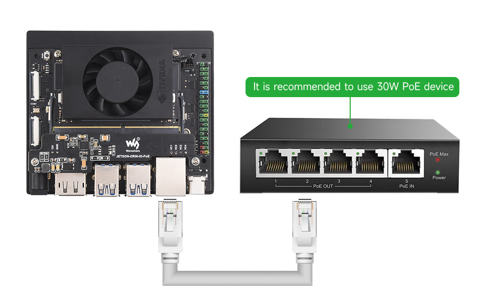 Jetson Orin PoE Module, conection demo