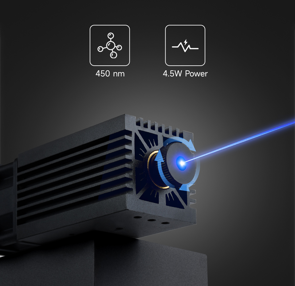 450nm High Precision Laser Module with adjustable laser head