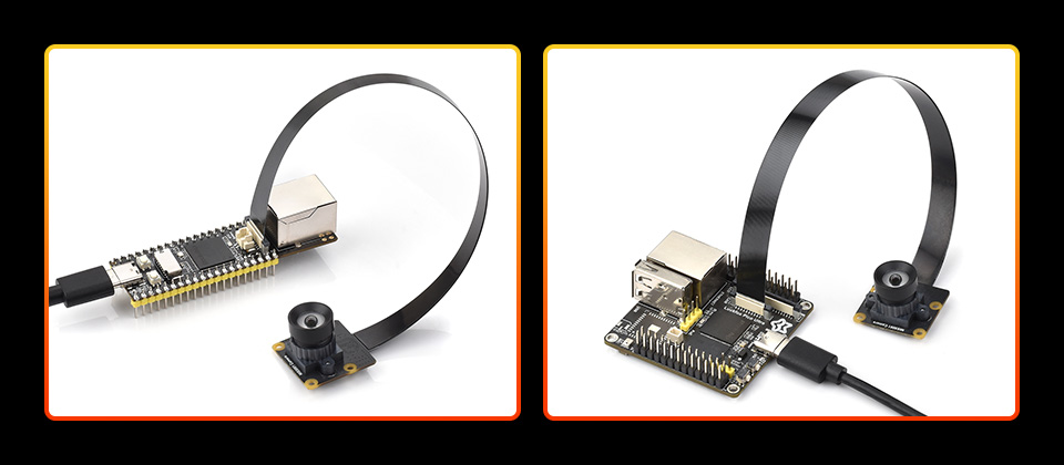 MIS5001 5MP Wide-Angle Lens Camera Module (B), connecting with Luckfox Pico boards