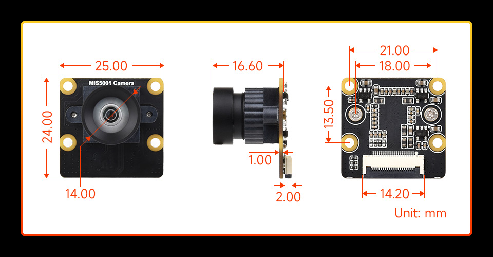 MIS5001 5MP Camera (B), outline dimensions