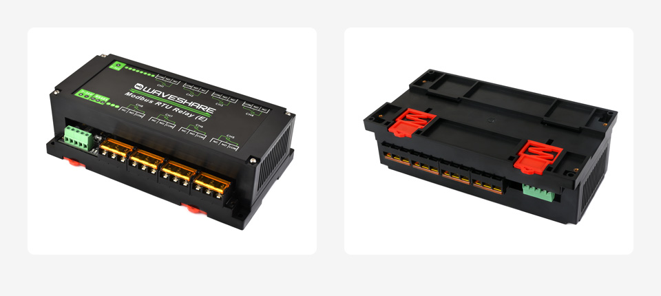 Industrial Modbus RTU 8-ch Relay Module (E), with ABS plastic enclosure