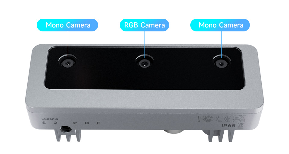 OAK-D-S2-POE OpenCV AI Machine Vision Kit, onboard three cameras