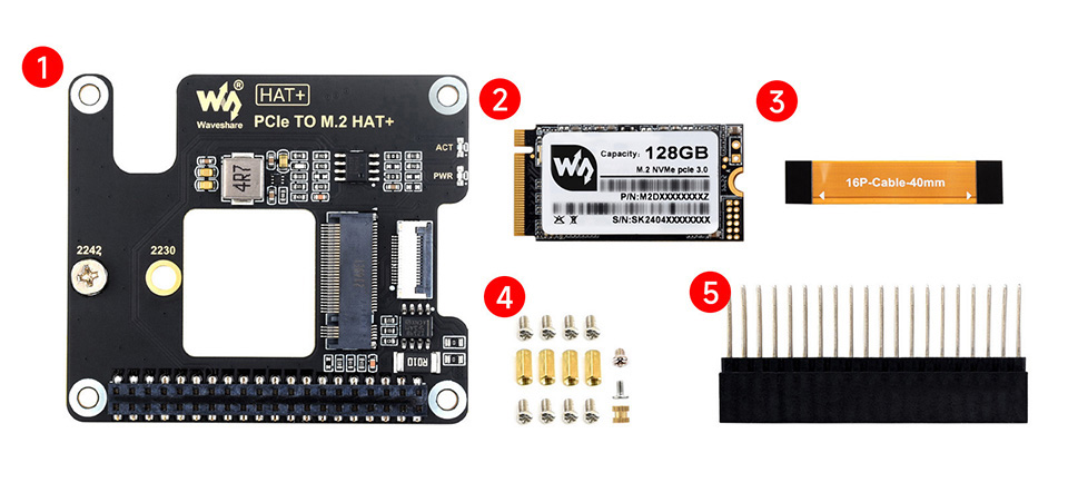 PCIe TO M.2 HAT+ Acce A kit