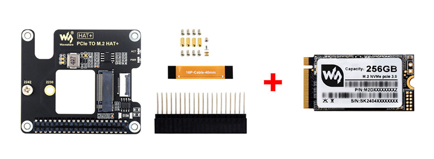 PCIe TO M.2 HAT+ Acce B kit