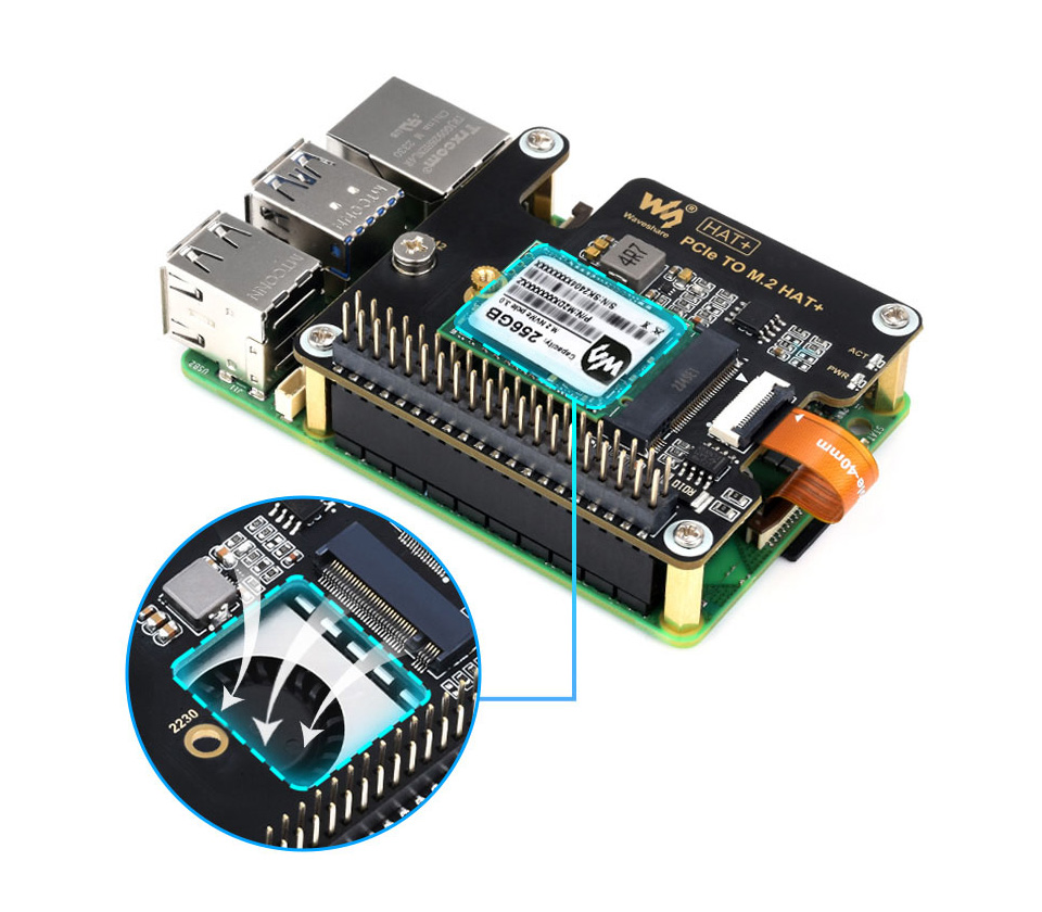 Un HAT PCIe M.2 pour Raspberry Pi 5