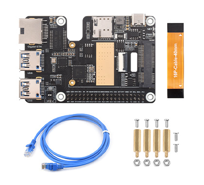 PCIe TO MiniPCIe GbE USB3.2 HAT+