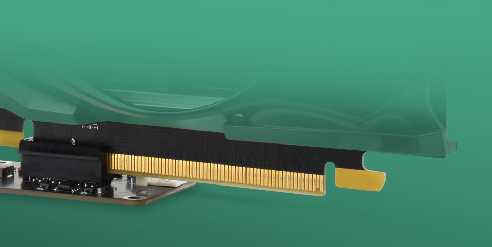 PCIe FFC Connector To Standard PCIe x1 Slot Adapter Board, compatible with PCIe x1, x4, x8, and x16 interface devices