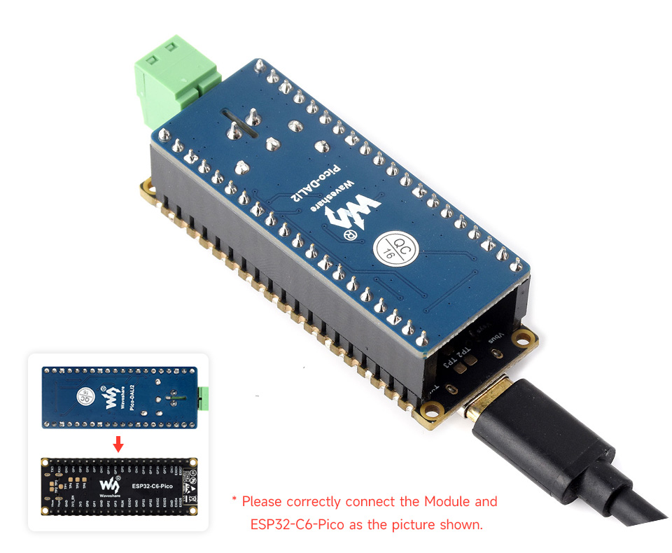 DALI2 expansion Module, ESP32-C6-Pico header compatibility