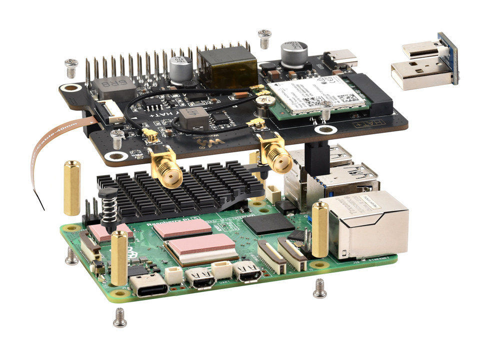 PCIe To M.2 E KEY Adapter With PoE for Raspberry Pi 5, how to install