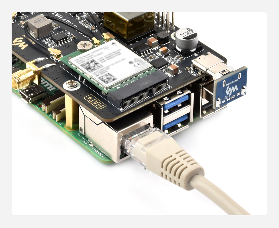 PCIe To M.2 E KEY Adapter With PoE HAT, with PoE function