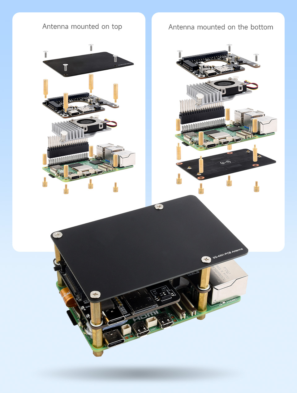 how to install PCIe To 5G HAT for Raspberry Pi 5