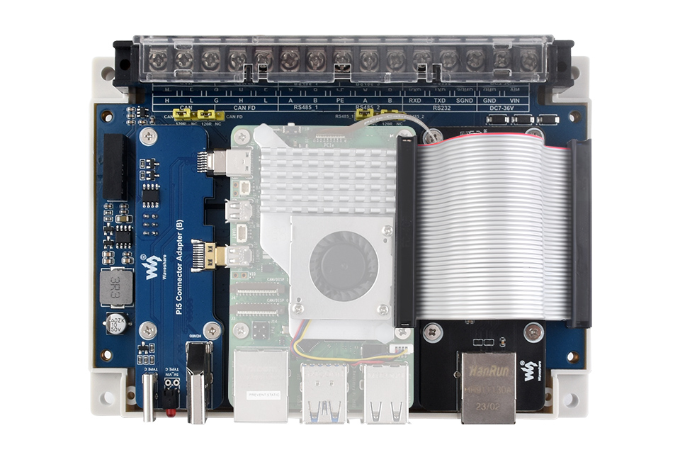 RS232 / RS485 / CAN / CAN FD expansion board, connecting with Raspberry Pi 5