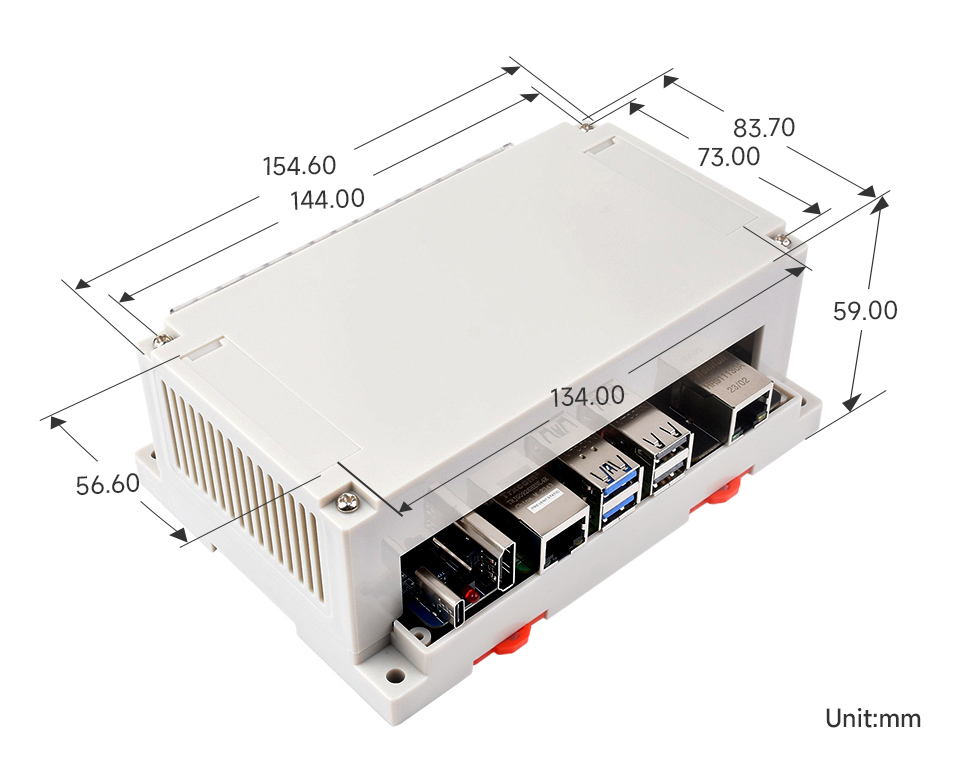 RS232 / RS485 / CAN / CAN FD expansion board, outline dimensions