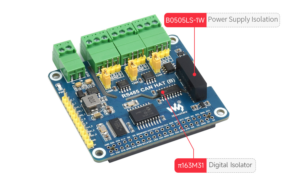 espBerry - ESP32 Development Board with Dual Isolated CAN Bus HAT