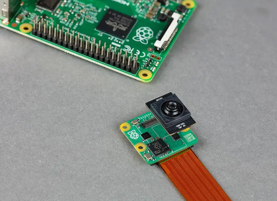 Raspberry Pi AI camera module, compatible with all Raspberry Pi computers