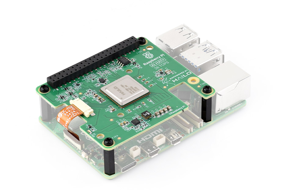 Raspberry Pi AI HAT+, front view