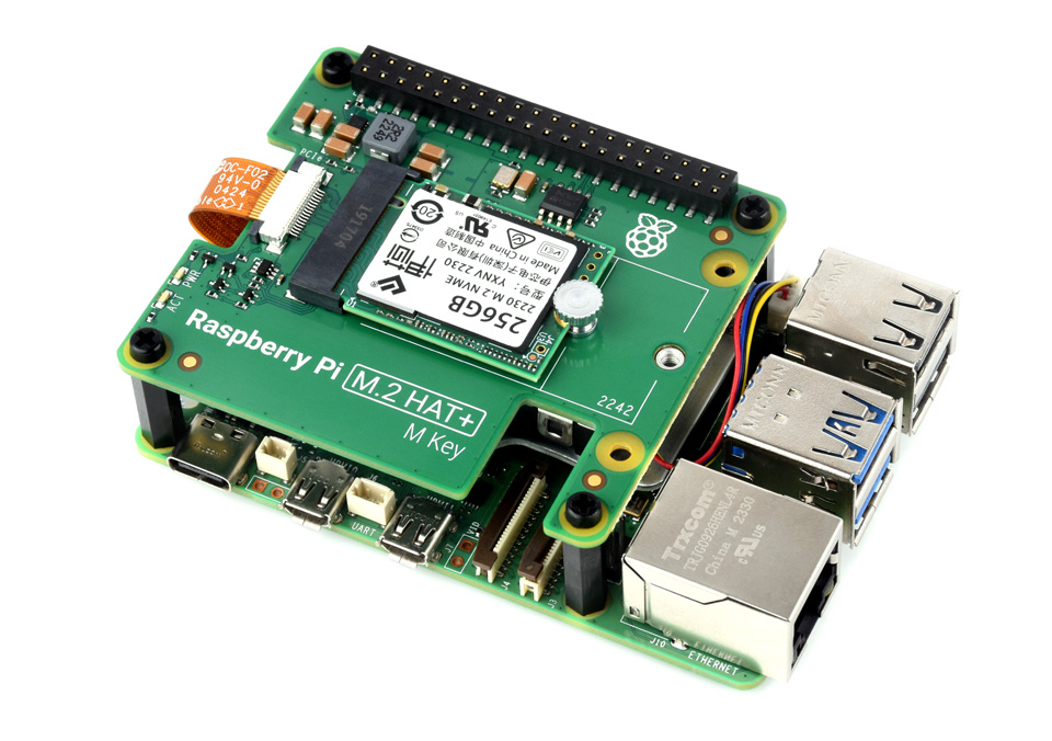 Raspberry Pi M.2 HAT+, connecting the HAT to PI5