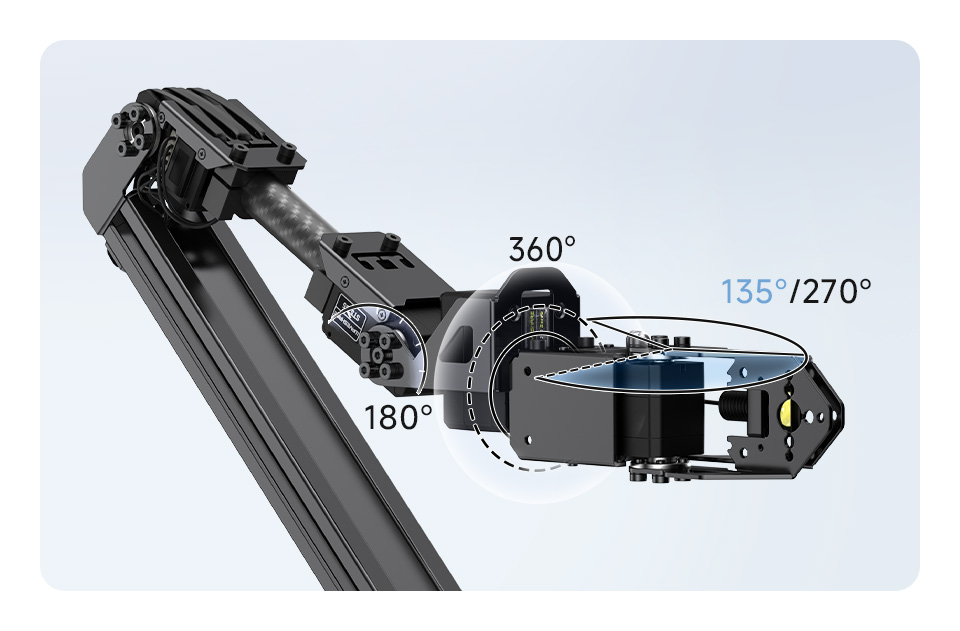 5 + 1 DOF High-Torque Serial Bus Servo Robotic Arm Kit, with 2 DOF wrist joint