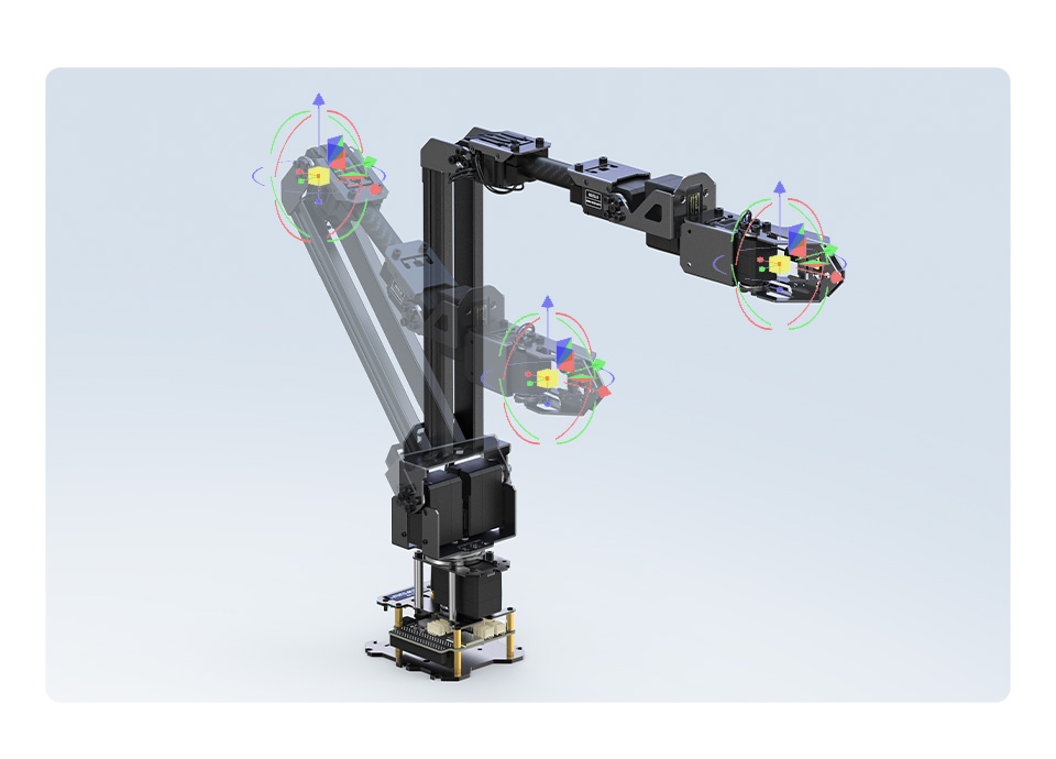 5 + 1 DOF High-Torque Serial Bus Servo Robotic Arm Kit, inverse kinematics control algorithm demo