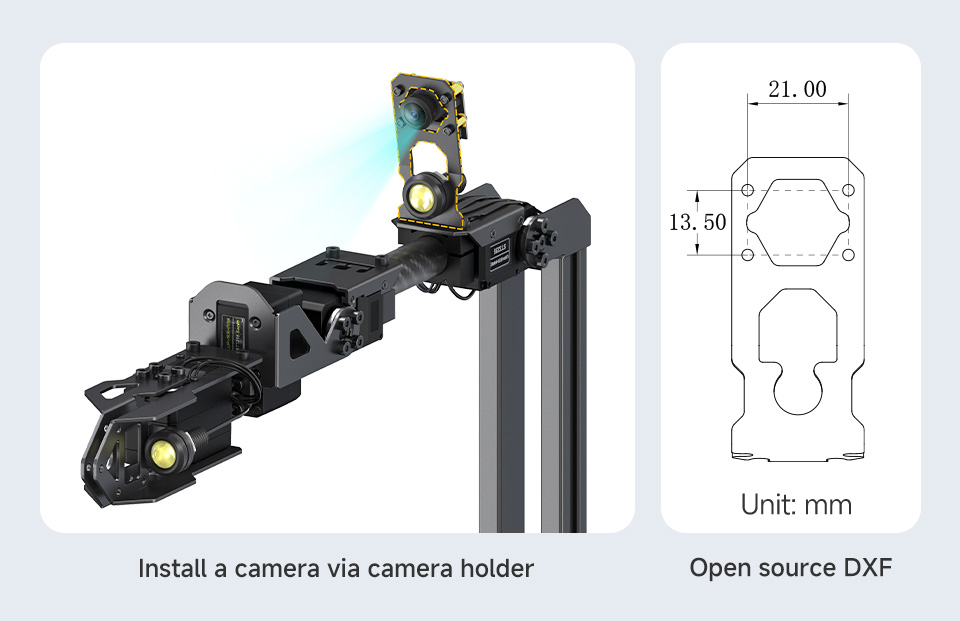 5 + 1 DOF High-Torque Serial Bus Servo Robotic Arm Kit, supports installing a camera