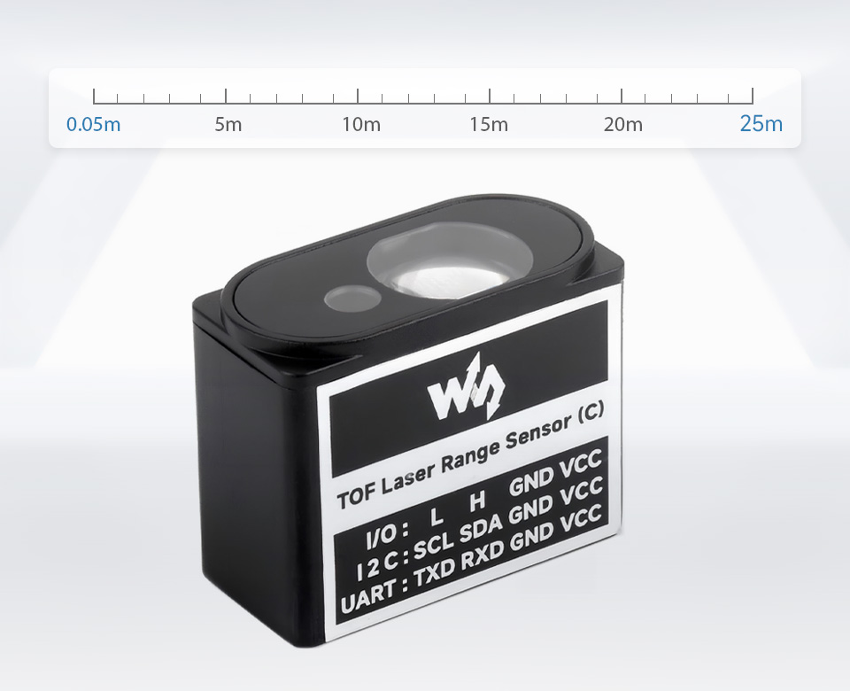 TOF (time of flight) Laser Range Sensor (C), long range low cost ranging module