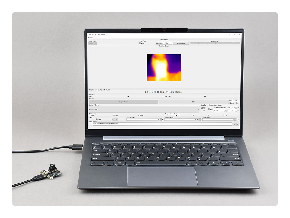 ESP32-S3 IR Thermal Imaging Camera Module, supports image preview via PC software