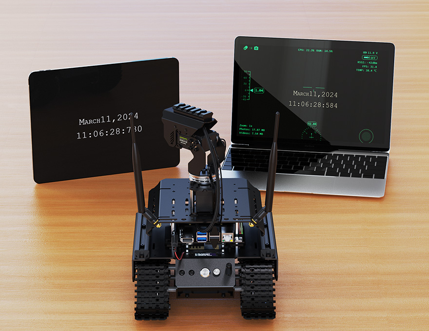 UGV Beast ROS 2 AI Robot for Jetson Orin, with real-time wireless transmission support