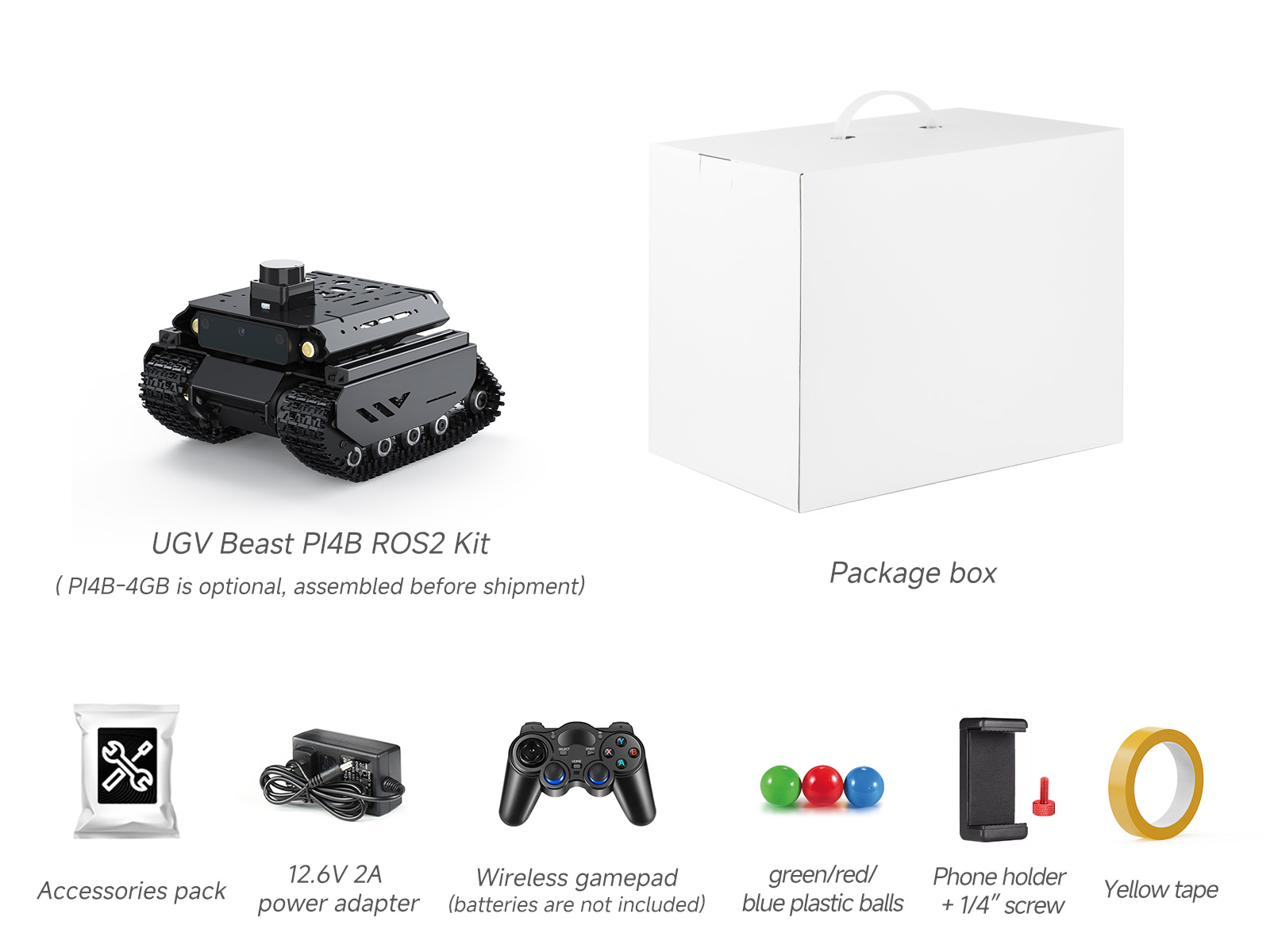 UGV Beast PI4B ROS2 Kit