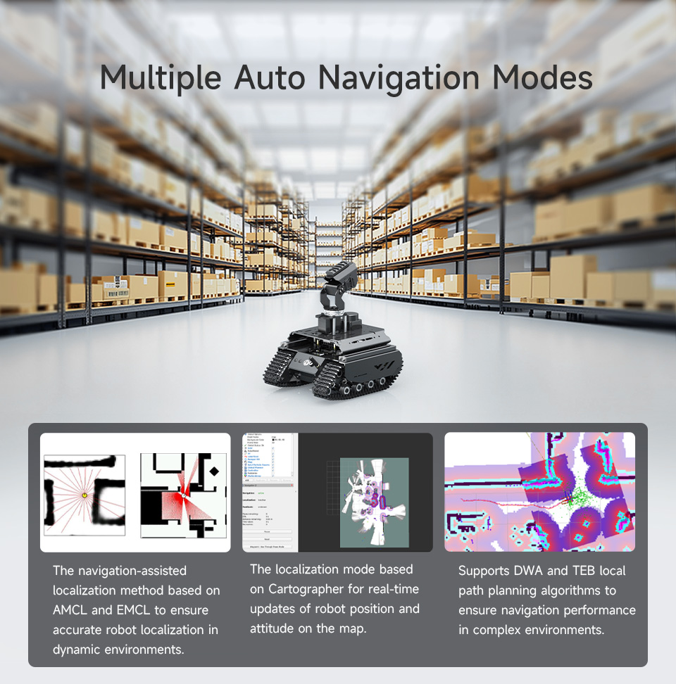 UGV Beast AI Robot with mutiple navigation modes