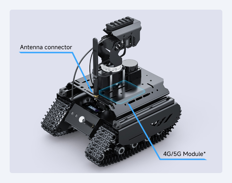 UGV Beast AI Robot, supports installing 4G/5G module