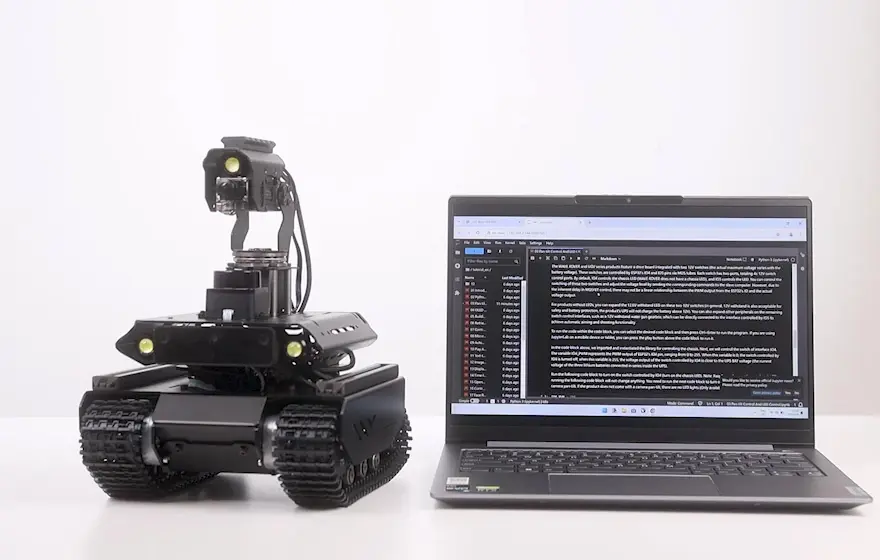 UGV Beast AI Robot, controlled by Jupyter Lab via PC