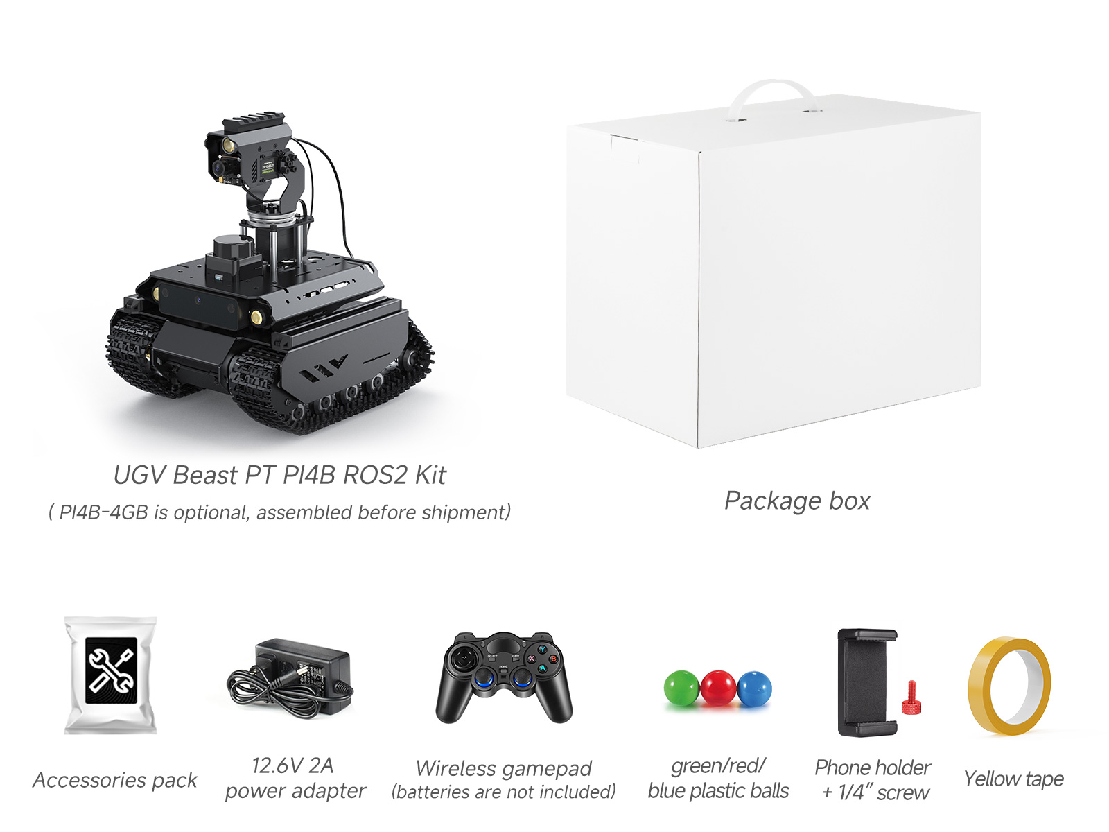 UGV Beast PT PI4B ROS2 Kit