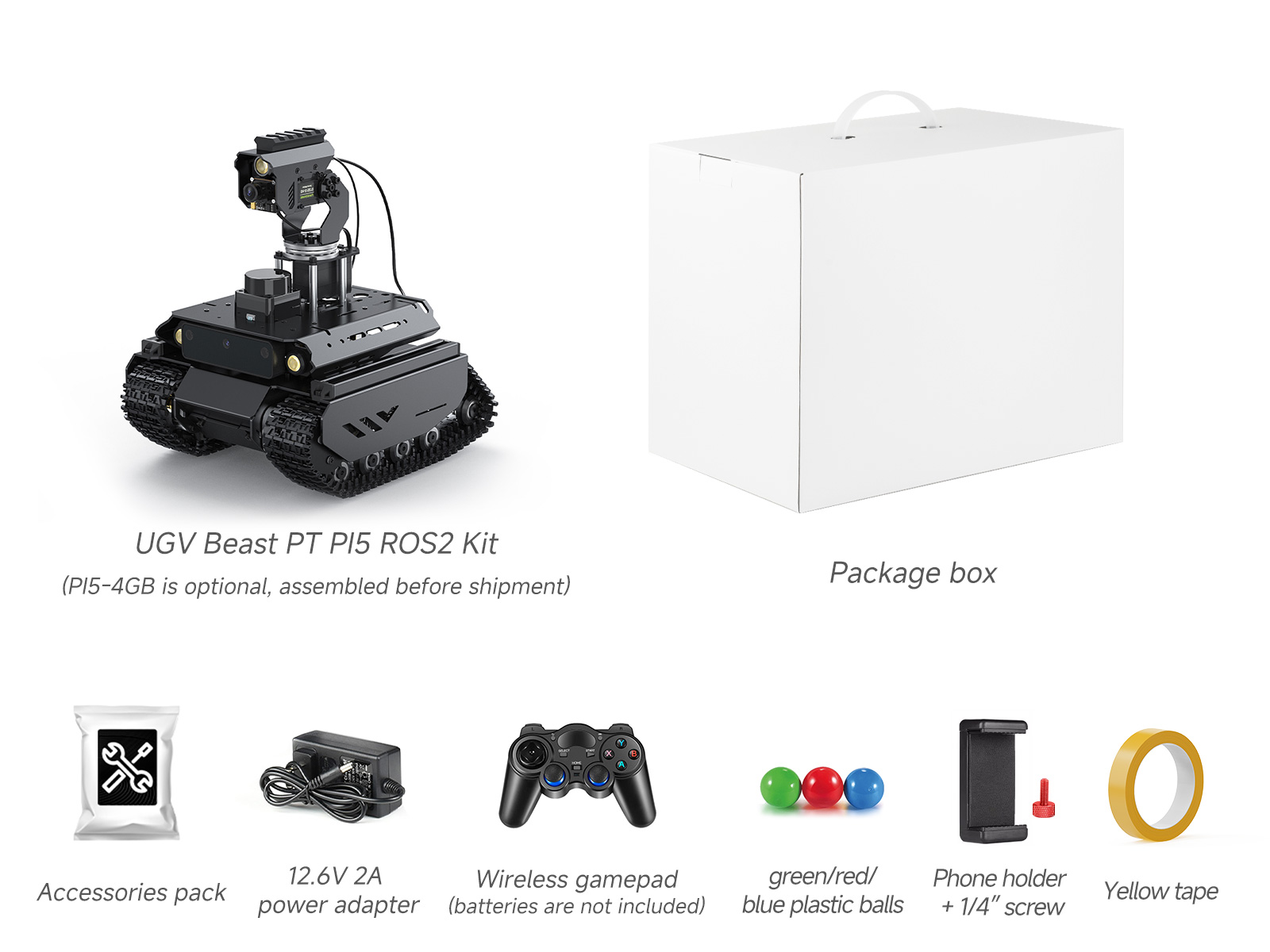 UGV Beast PT PI5 ROS2 Kit