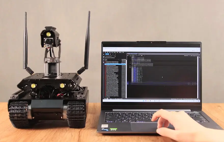 UGV Beast AI Robot for Jetson Orin, controlled by Jupyter Lab via PC