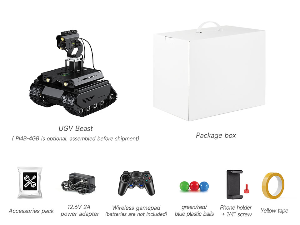 UGV Beast PT PI4B AI Kit