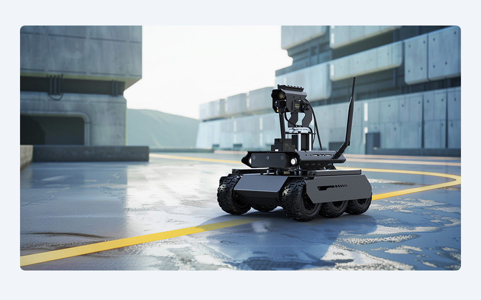 UGV Rover ROS 2 AI robot for Jetson Orin, vision line tracking demo