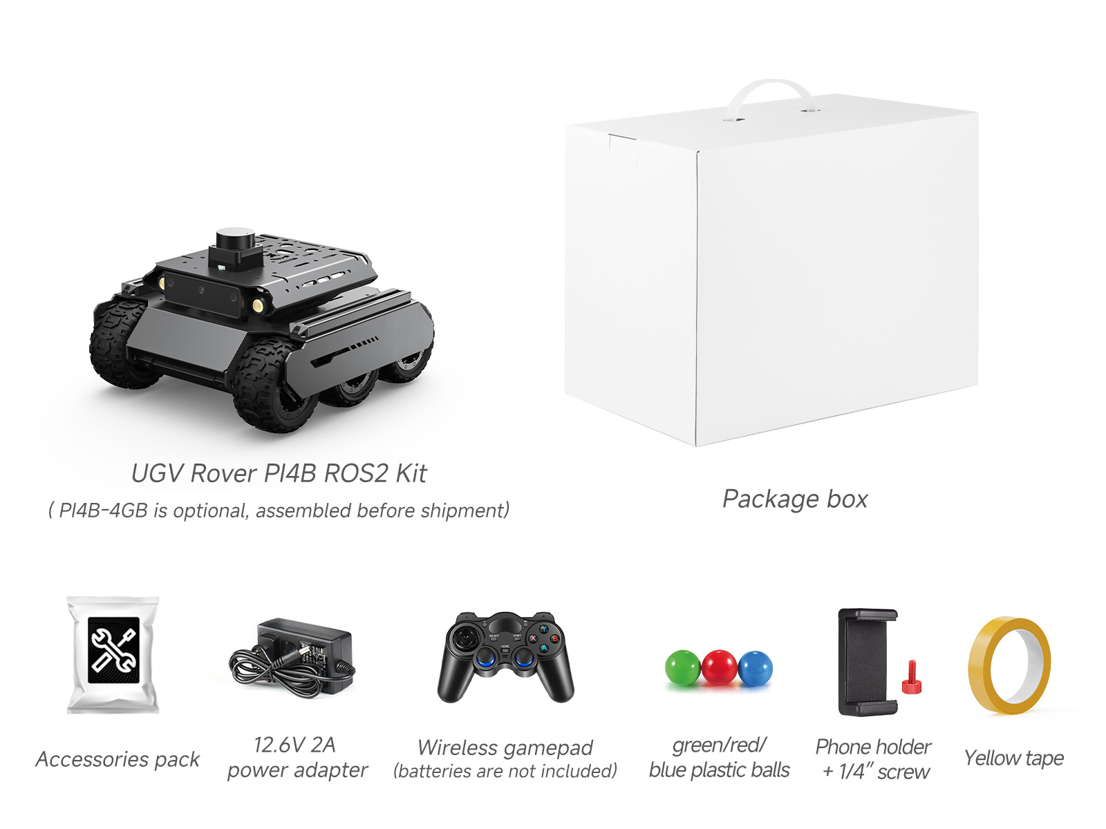 UGV Rover PI4B ROS2 Kit