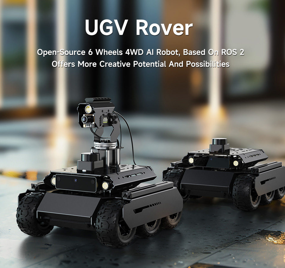 UGV Rover AI Robot, optional for Pan-Tilt Module, usage scenario