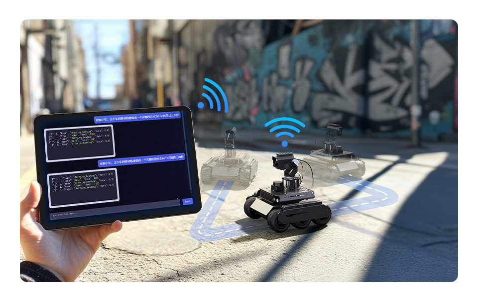 UGV Rover AI Robot, supports natural language interaction